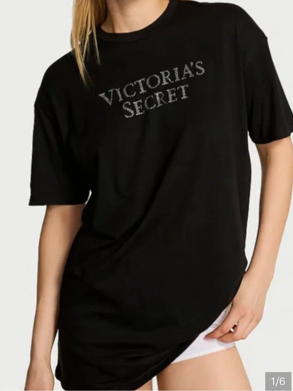 Victoria's Secret long sleep shirt rhinestone logo